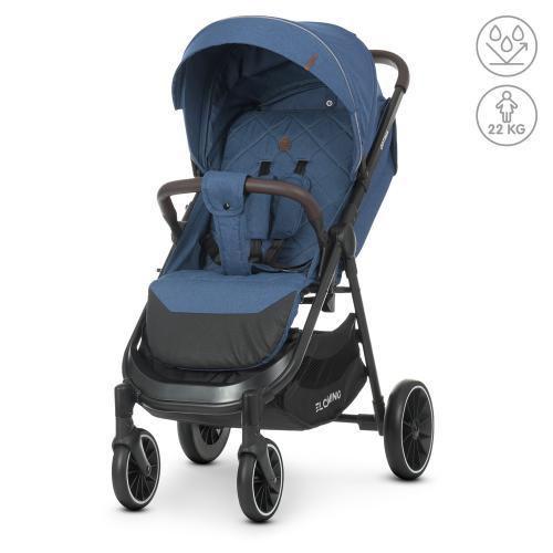Коляска дитяча El Camino ME 1083 OPTIMA Navy Blue, синій