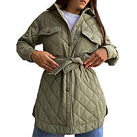 Куртка жіноча стьобана демісезонна ANV-119 (42 - 48 р.) Хакі