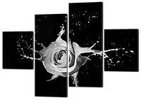 Картина модульна Троянда в ретростилі