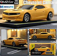 Машинка детская игрушечная Chevrolet Camaro спортивная, машинка для детей желтая металлическая