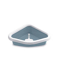 Stefanplast Sprint Corner Туалет с лопаткой для кошек, синий 40*56*14 см