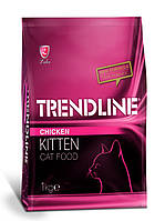 Trendline Полноценный и сбалансированный сухой корм для котят с курицей 1 кг