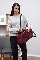 Спортивная небольшая текстильная бордовая сумка TIGER повседневная сумка унисекс сумка дорожная