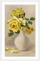 Набор для вышивания "Желтые розы в вазе"