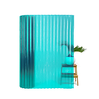 Шифер прозрачный волновой, ширина 2м, синий стеклопластик Стандарт (Италия)