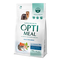 Optimeal Adult Dogs Mini Breed Salmon сухой корм для взрослых собак миниатюрных пород с высоким содержанием