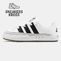 Мужские кроссовки Adidas Adimatic White Black Grey, Кроссовки Адидас Адиматик серые, Adidas Neighborhood 39