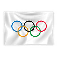 Прапор «Олимпійський», Штучний шовк, 1200х700 мм