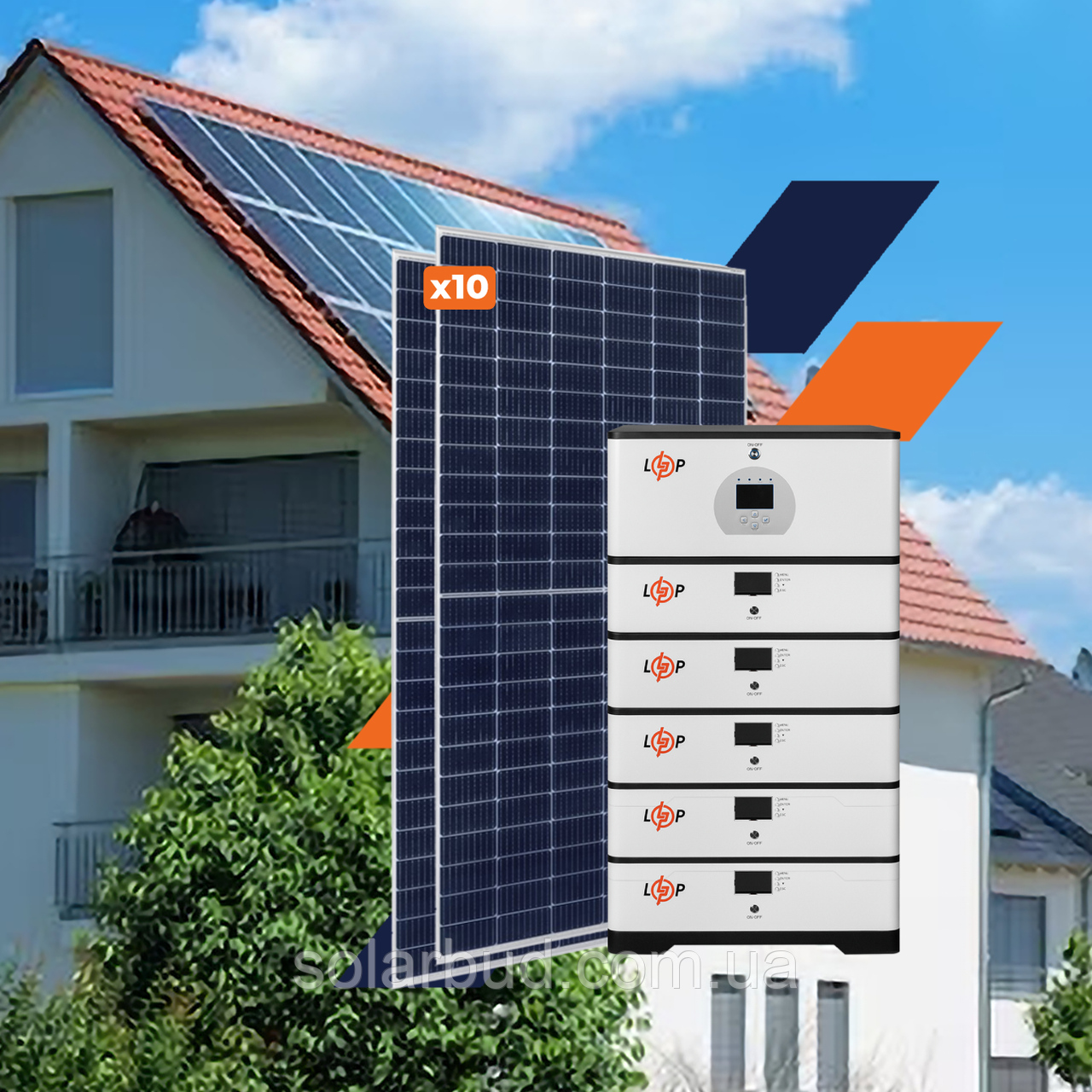 Обладнання для сонячної електростанції (СЕС) Elite 5 kW АКБ 25 kWh LiFePO4 100 Ah, фото 1