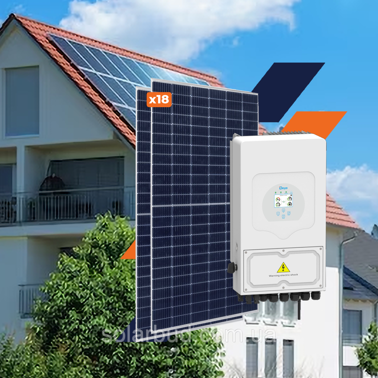 Комплект СЕС DEYE for LP 8 kW GRID - з можливістю підключення автономного джерела