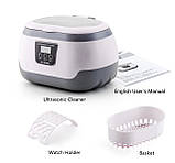 Ультразвукова ванна-мийка GT-F5 з дисплеєм для манікюрних інструментів, на 600 мл., 35 Вт., фото 8