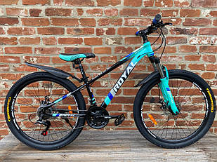 Велосипед Royal 26-13" DRIVE чорно-бірюзовий 2024