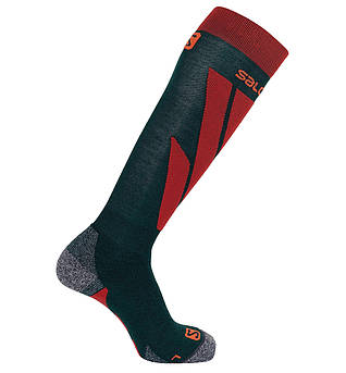 Шкарпетки гірськолижні Salomon S/ACCESS XL 45-47 Green Gables/Valiant Poppy
