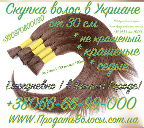 Купівля волосся Україна дорого від 30сантиметров, куплю волосся 30см Україна, фото 2
