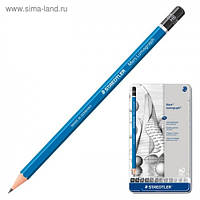 Карандаши 12шт Staedtler (2H-8B)в пластиком пенале с подставкой