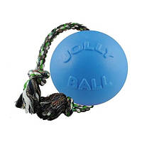 Jolly Pets Romp-n-Roll малый мяч с канатом azure