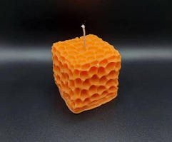 Свічка куб "Соти" помаранчевого кольору