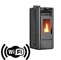 Пеллетный КАМИН ThermoPell LK1002 10кВТ Черный + Wi-Fi + Бесплатная доставка