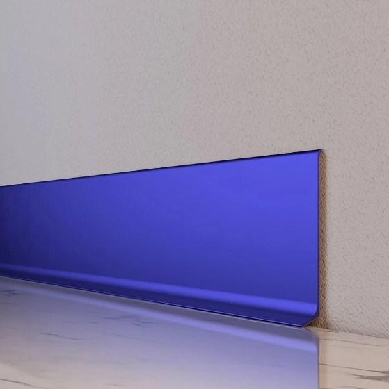 Алюмінієвий плінтус 80х12х2700 мм індивідуальний колір RAL підлоговий арт. ALU-N8012R