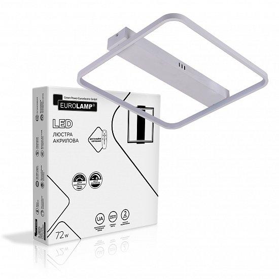 LED люстра акрилова Eurolamp квадратна A43 72 W 3000K-6500K white LED-LS-72-A43 (white)