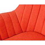 Поворотне крісло Lagoon red м'яке сидіння червого кольору на ніжках хром, фото 2