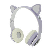 SM Беспроводные Bluetooth наушники Cat Ear VZV-23M Led, Purple