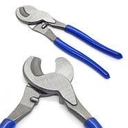 Набір інструменту:кліщі для обжиму, опресовки кабельних наконечників 6-50мм², кабелеріз до 10мм², набір кільцевих клем., фото 4