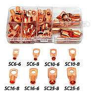 Набір інструменту:кліщі для обжиму, опресовки кабельних наконечників 6-50мм², кабелеріз до 10мм², набір кільцевих клем., фото 7