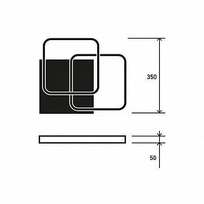 LED люстра акрилова Eurolamp квадратна A39 70W 3000K-6500K black LED-LS-70-A39 (black), фото 4