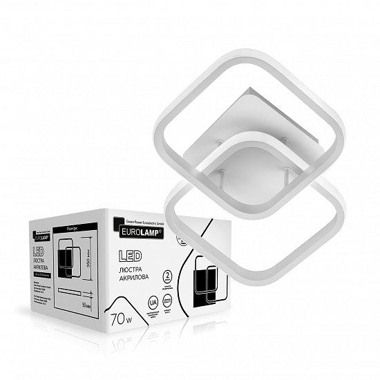 LED люстра акрилова Eurolamp квадратна A39 70W 3000K-6500K white LED-LS-70-A39 (white)
