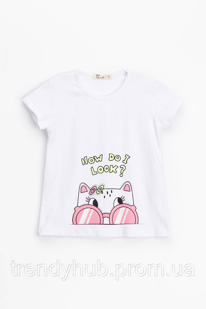 Костюм для девочки Breeze 1080 футболка + шорты 110 см Белый (2000989655480) LP, код: 8021133 - фото 2 - id-p2111543448