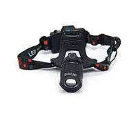 Налобный аккумуляторный светодиодный фонарь для рыбалки, охоты, туризма, спорта MHZ BL-T32-P5 KN, код: 5534750