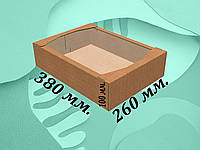 Коробка-екран кондитерський на 3 кг. 380*260*100мм. картон