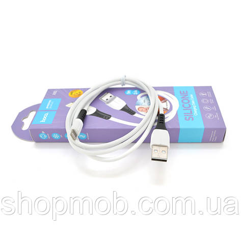 SM  SM Кабель Hoco X82 silicone, iPhone-USB, 2.4A, White, длина 1м, BOX, фото 2