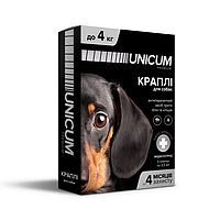 Unicum Premium - Капли от блох и клещей на холке для собак (имидаклоприд) до 4 кг