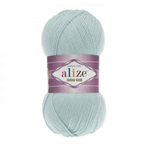 Пряжа бавовняна Alize Cotton Gold М'ята №522 (Алізе Коттон Голд) 100гр, 330м нитки для в'язання