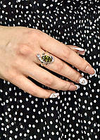 Женское серебряное кольцо с кубическим цирконием