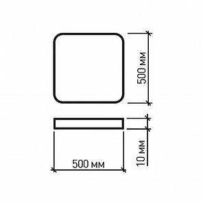 LED люстра акрилова Eurolamp квадратна A33 180W 3000K-6500K LED-LS-180-A33, фото 4
