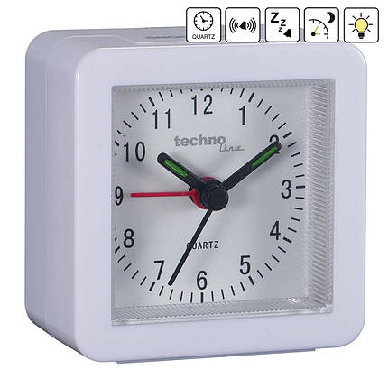 Настільний механічний годинник Technoline Modell SC (White), фото 1