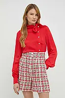 Сорочка Custommade Delta жіноча колір червоний regular зі стійкою, 36, 38