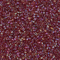 Бісер Miyuki Delica Beads 11/0 Transparent Dk Cranberry AB DB 1242 (1 гр)