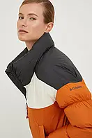 Спортивна куртка Columbia Pike Lake Cropped колір помаранчевий зимова oversize, M, L