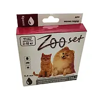 ZOOset Капли от блох и клещей для собак и кошек 4х0,5 мл