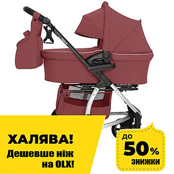 Дитячий універсальний візочок 2в1 CARRELLO Vista Air CRL-6506 Ruby Red Бордовий