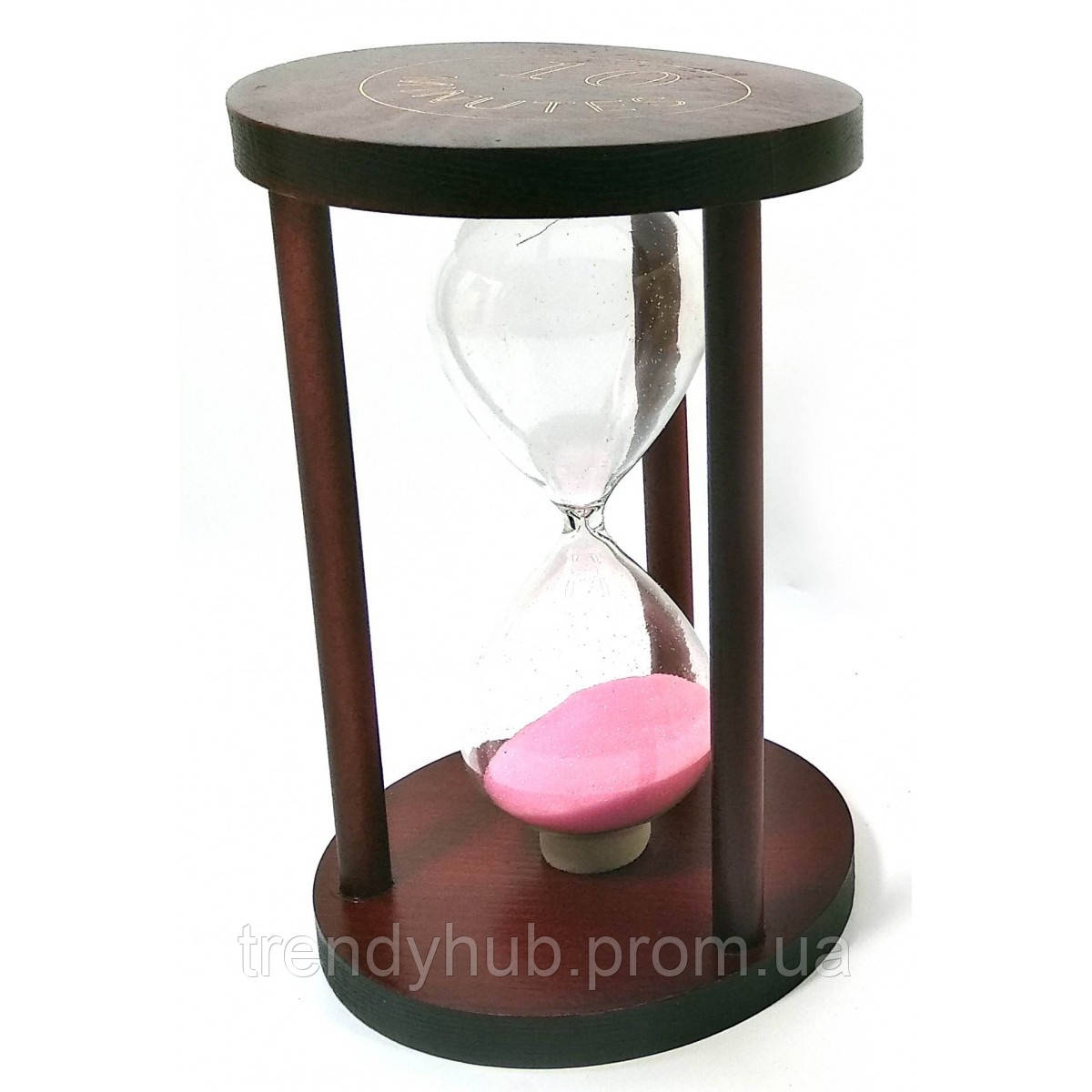 Часы песочные 10 минут 14.5х9х9 см Розовый песок (DN32071A) LP, код: 1389301 - фото 1 - id-p2111573370
