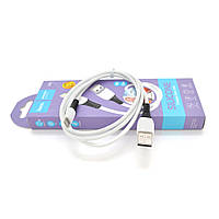 Кабель Hoco X82 silicone, iPhone-USB, 2.4A, White, длина 1м, BOX(27968#)