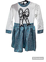 Платье детское с длинным рукавом Бант на девочку 6-12 лет (2цв) "MALVINA" недорого от прямого поставщика