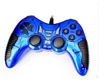 Геймпад проводной для ПК U-900 USB 2.0 DualShock (Blue)(2190#)