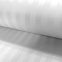 Тканина сатин-страйп White білий 145 г/м2, Туреччина, ширина 240 см (рулон 30 м)  Ціна за пог.м (замовлення від 1 рулону)