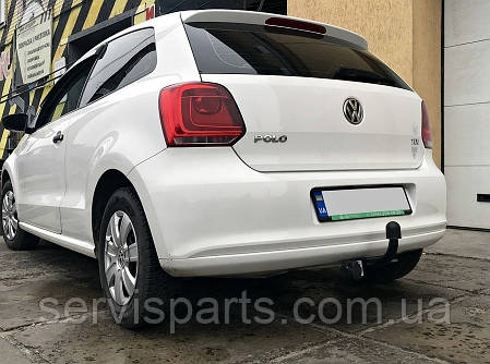 Фаркоп Volkswagen Polo хетчбек 2009-2017 (Фольксваген Поло) польський на болтах, фото 1